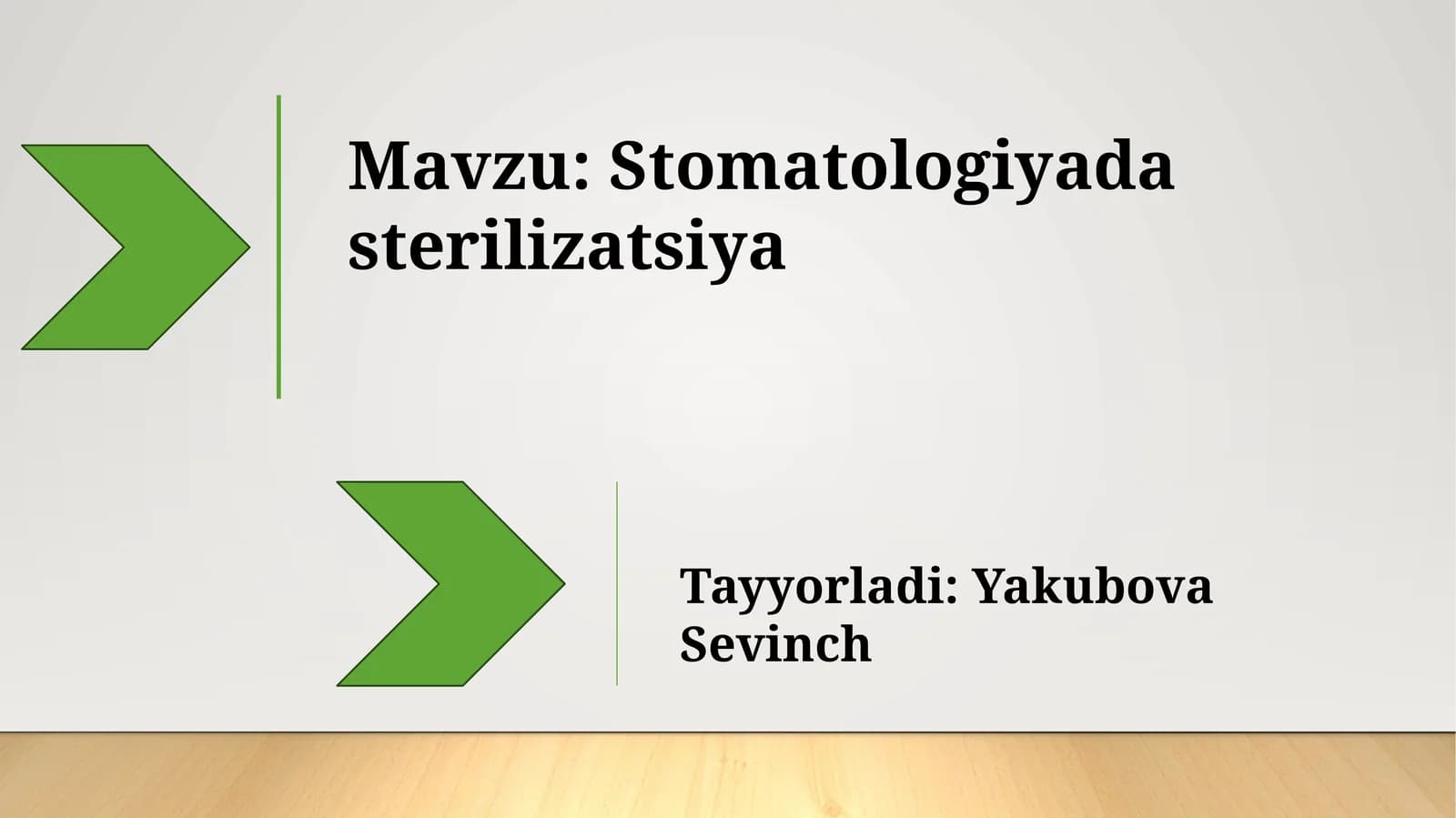 Stomatologiyada sterilizatsiya