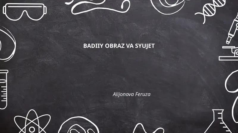 Badiiy obraz va syujet