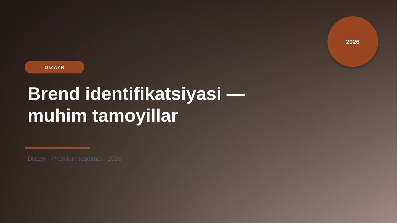 Brend identifikatsiyasi — muhim tamoyillar