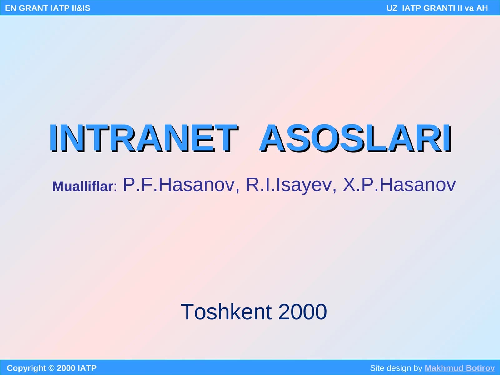 INTRANET ASOSLARI