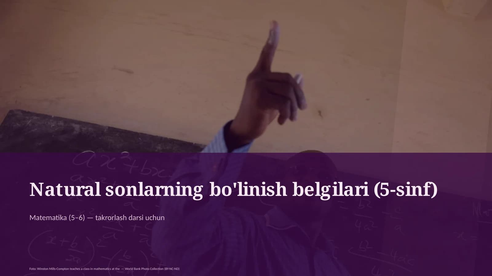 Natural sonlarning bo'linish belgilari (5-sinf)