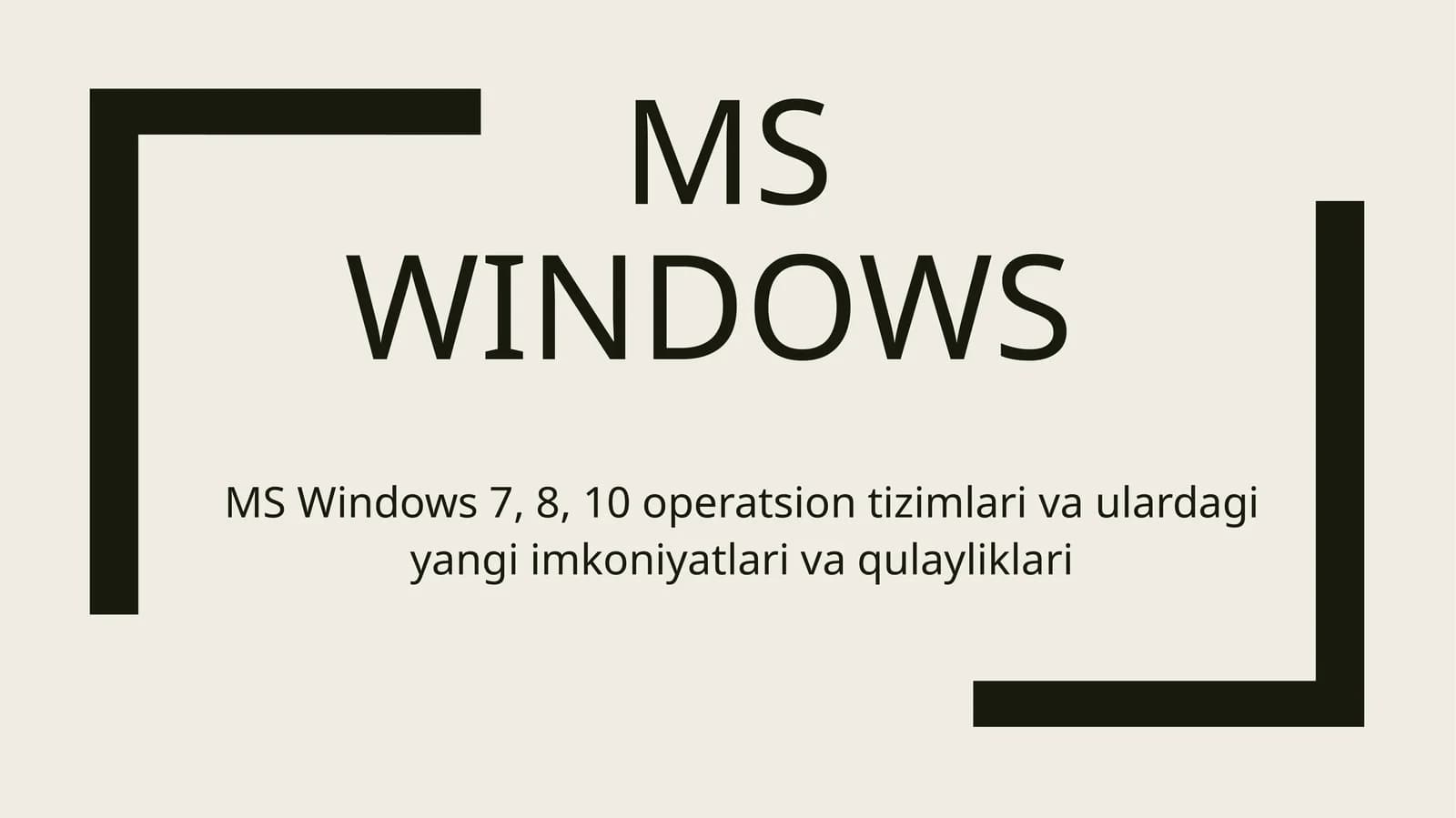 Ms Windows