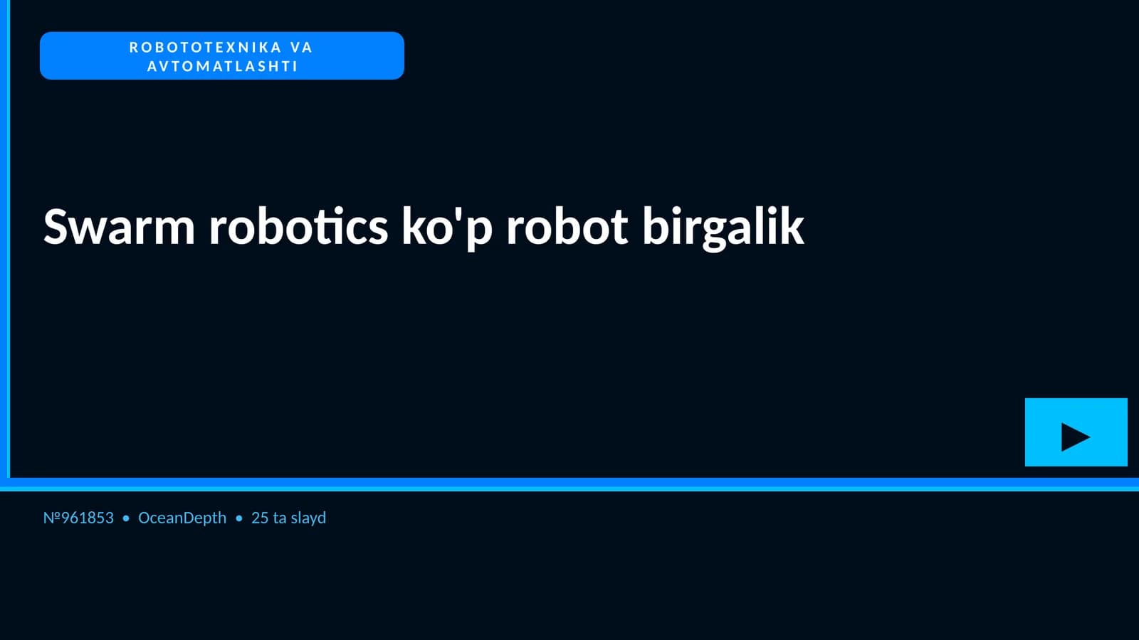 ROBOTOTEXNIKA VA AVTOMATLASHTI