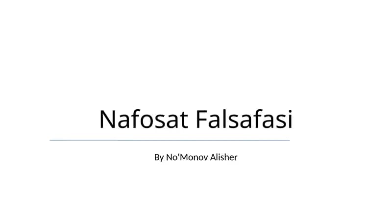 Nafosat Falsafasi