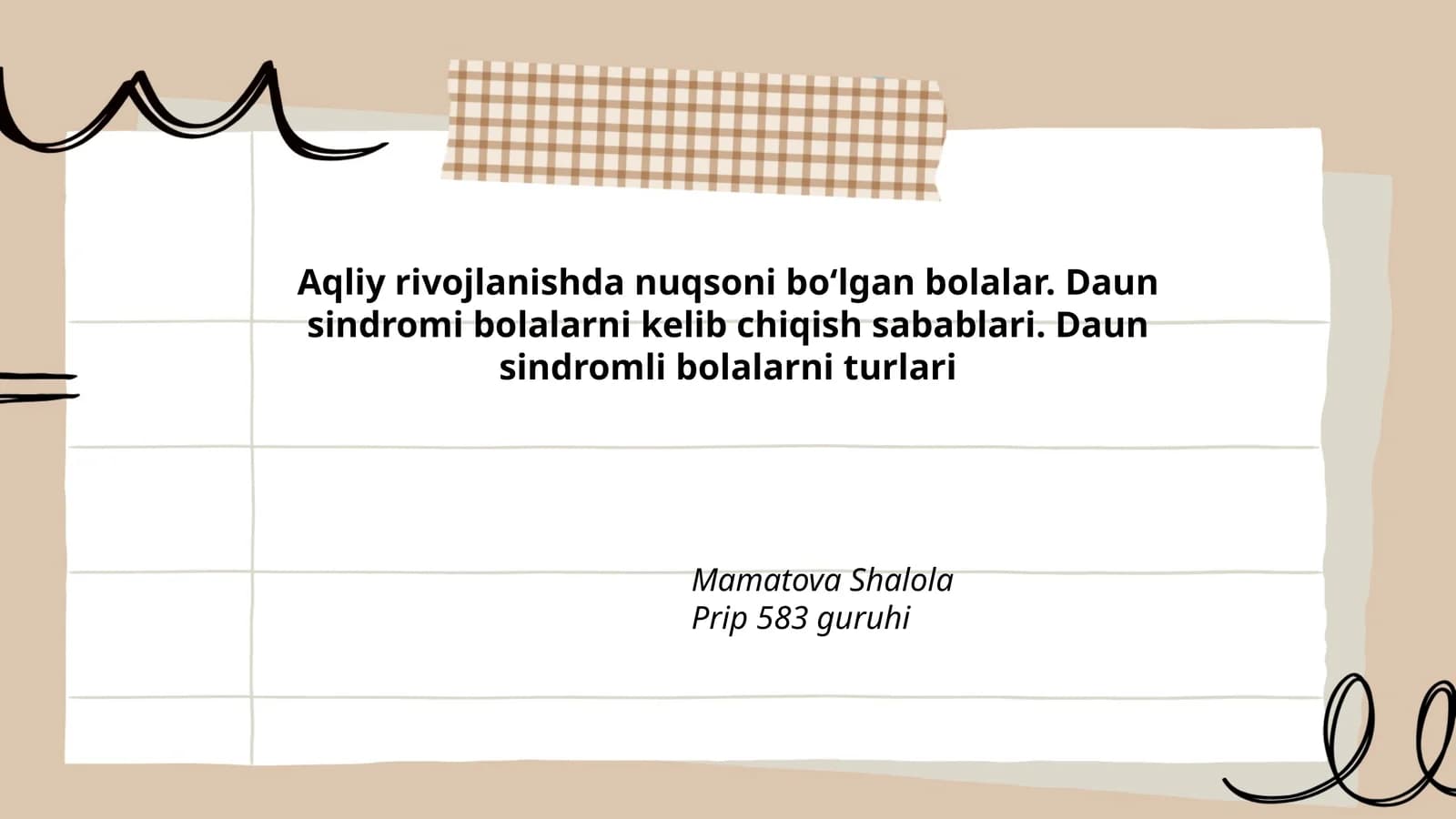 Daun sindromli bolalar