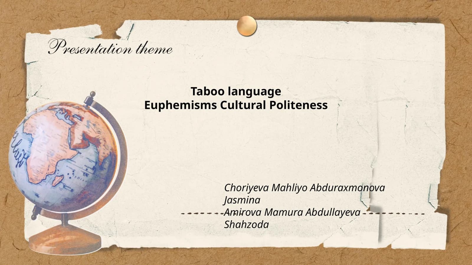 Taboo languageEuphemisms Cultural Politeness