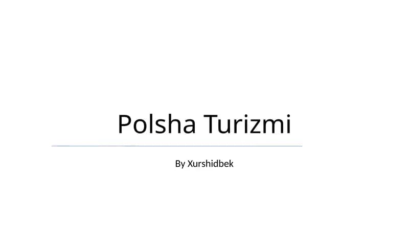 Polsha Turizmi