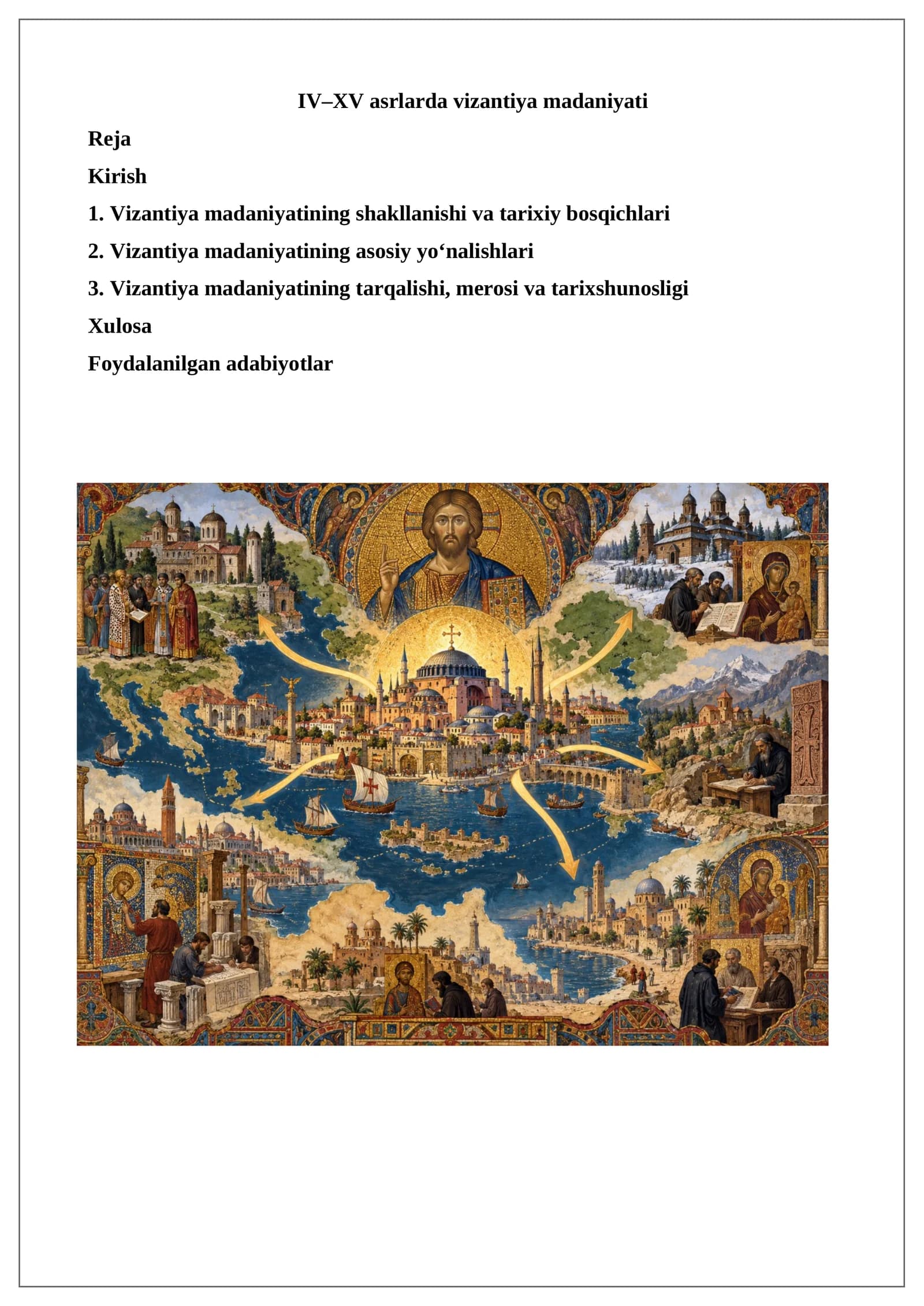 IV–XV asrlarda vizantiya madaniyati