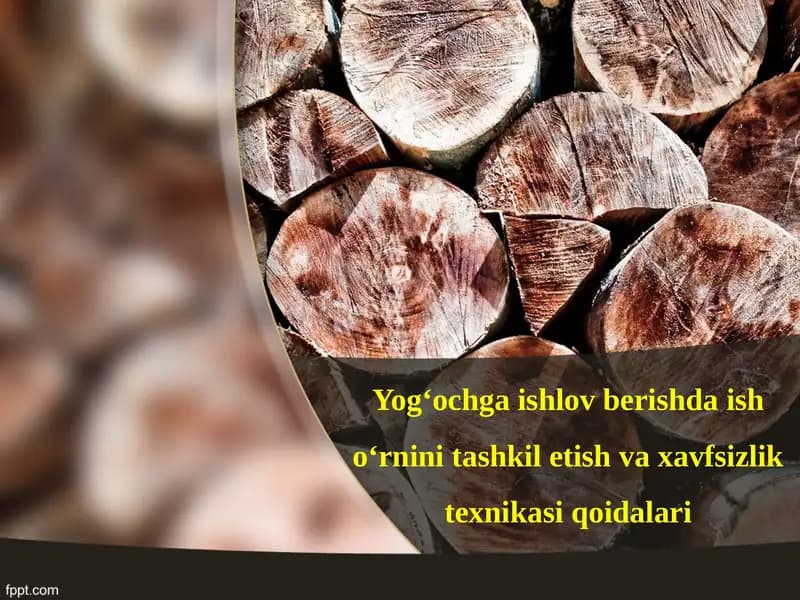 Yog‘ochga ishlov berishda isho‘rni nita shkiletish va xavfsizlik texnikasi qoidalari