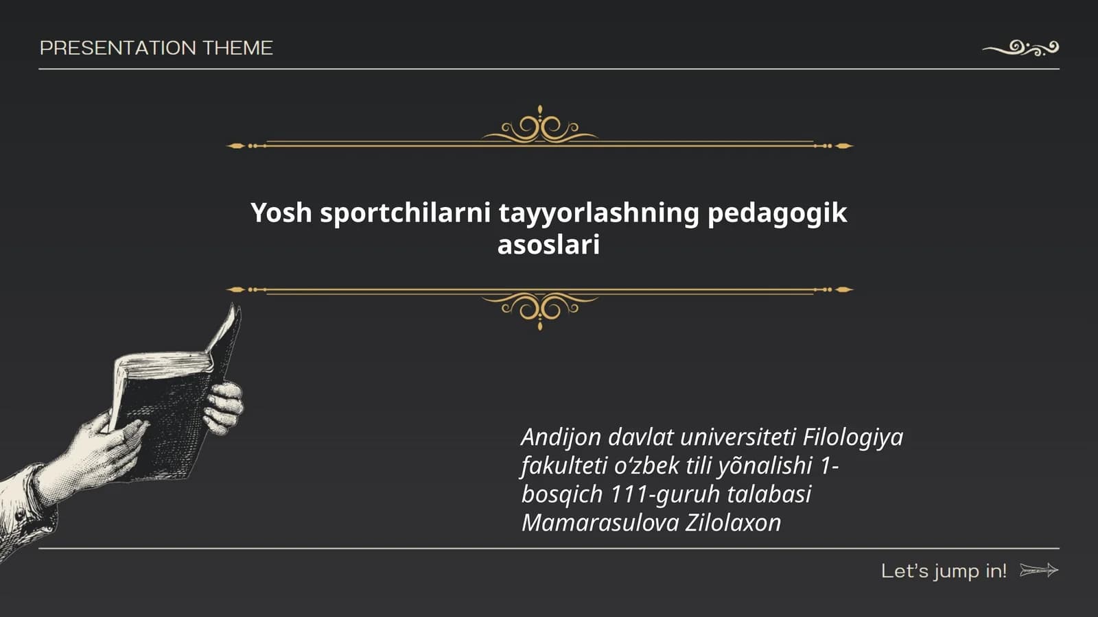 Yosh sportchilarni tayyorlashning pedagogik asoslari