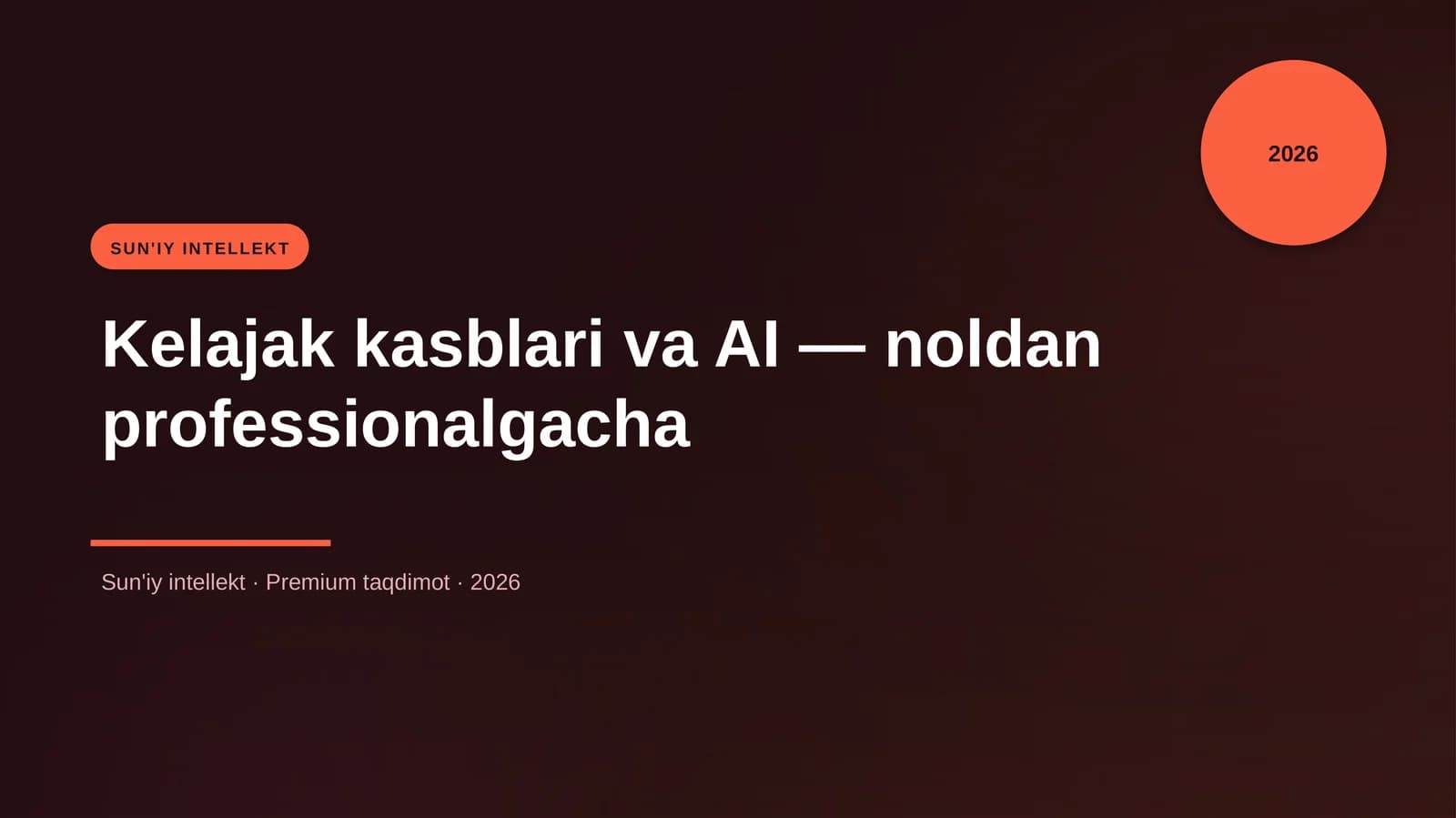 Kelajak kasblari va AI - noldan professionalgacha
