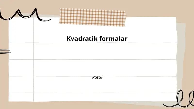 Kvadratik formalar
