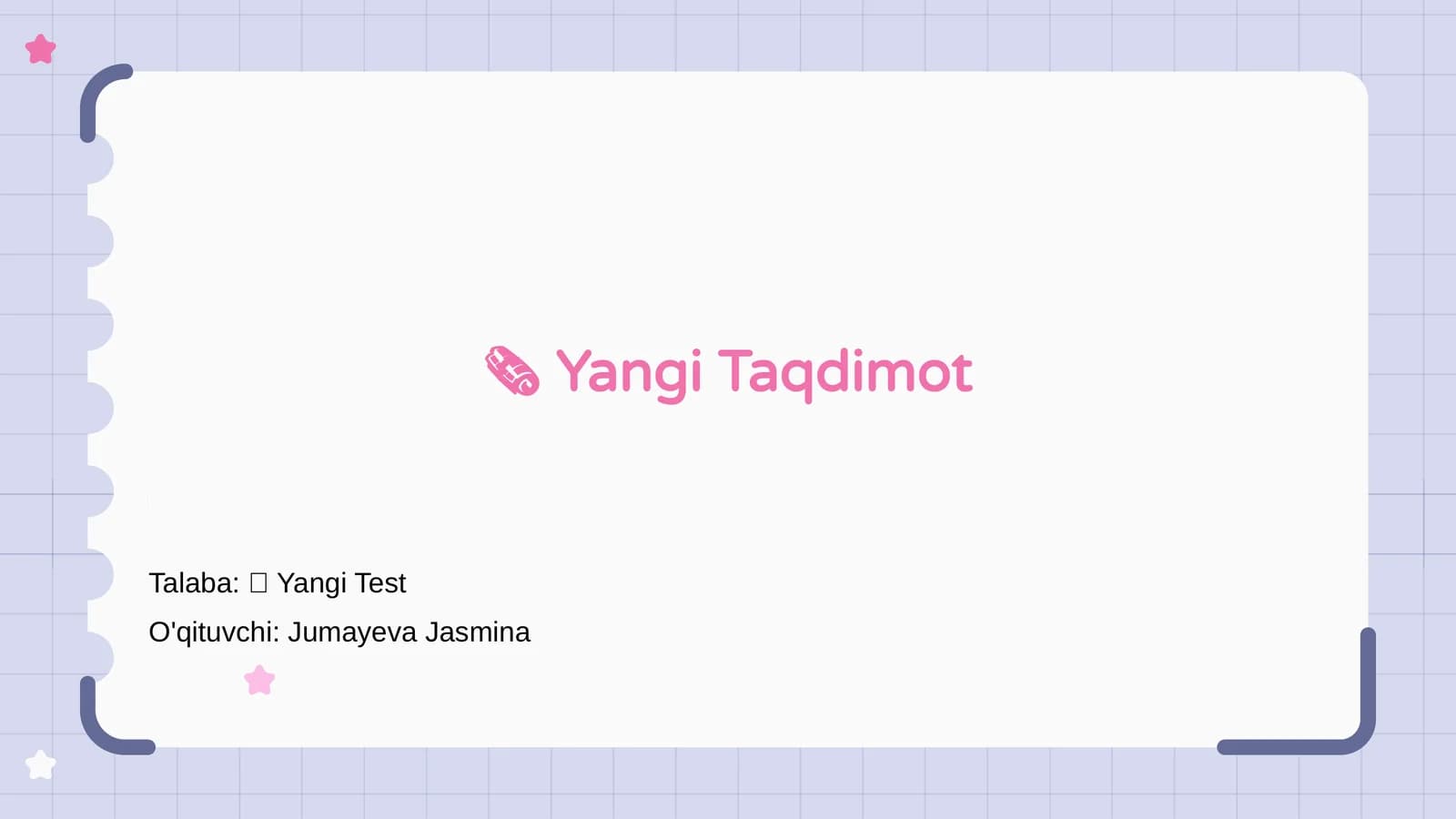 Yangi Taqdimot