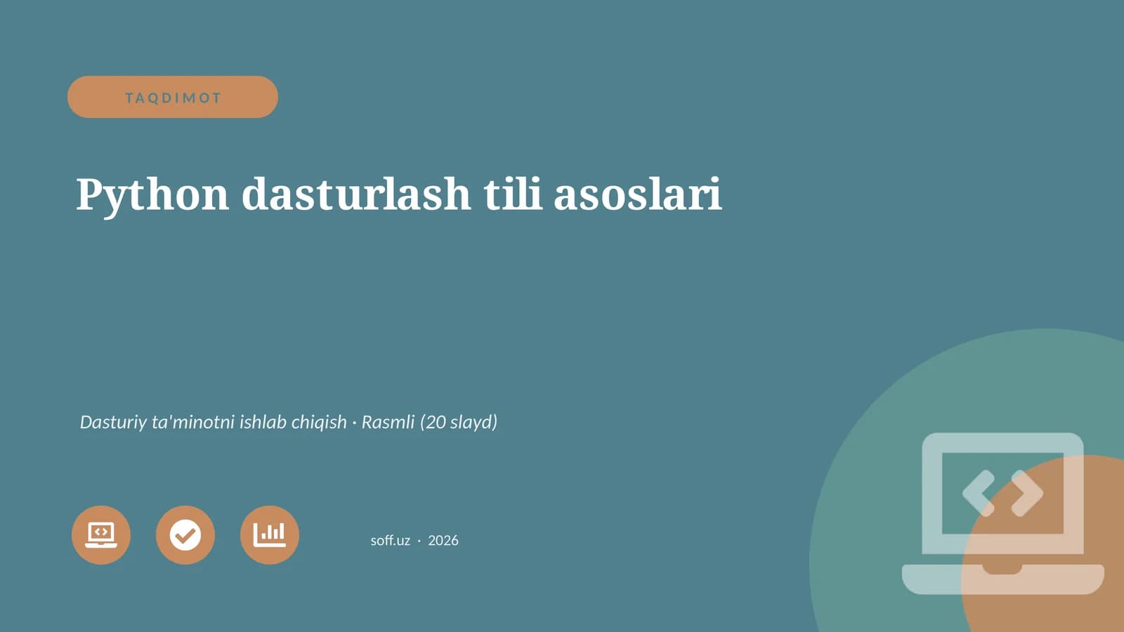 Python dasturlash tili asoslari