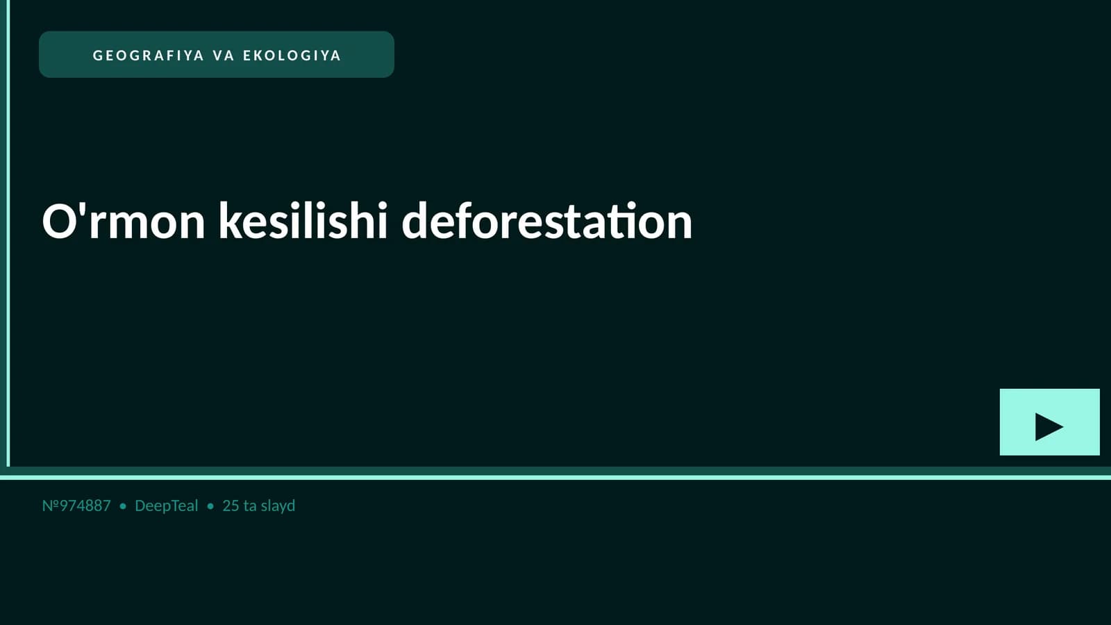 O'rmon kesilishi deforestation