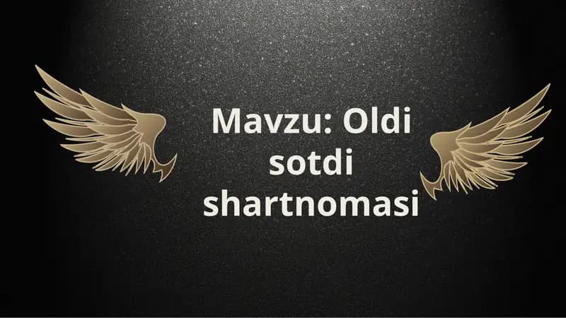 Oldi sotdi shartnomasi