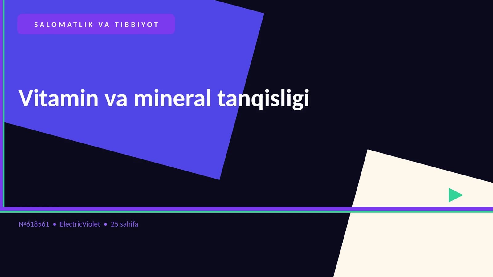 Vitamin va mineral tanqisligi