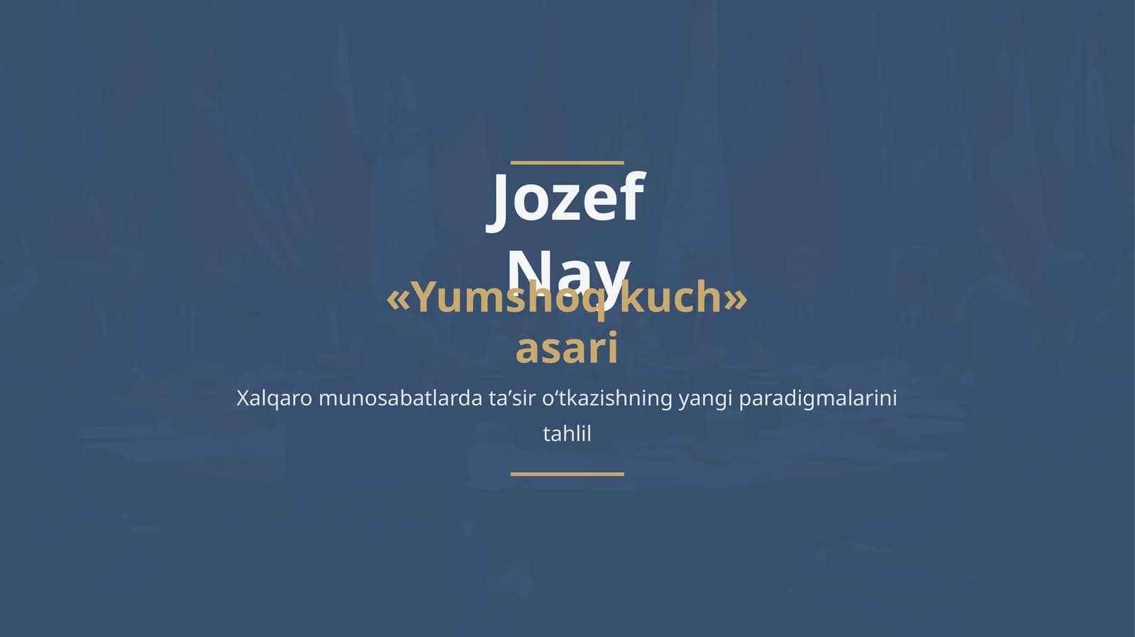 «Yumshoq kuch» asari