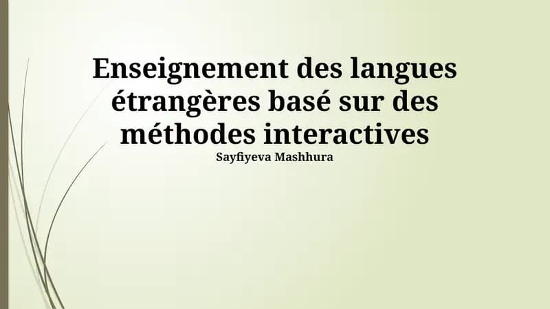 Méthodes Interactives