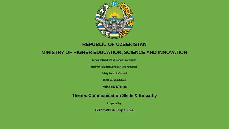 Communication Skills & Empathy Presentation