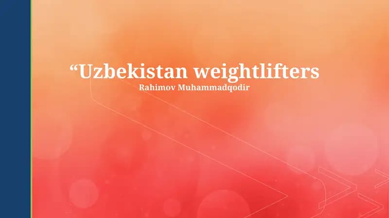 Uzbekistan weightlifters
