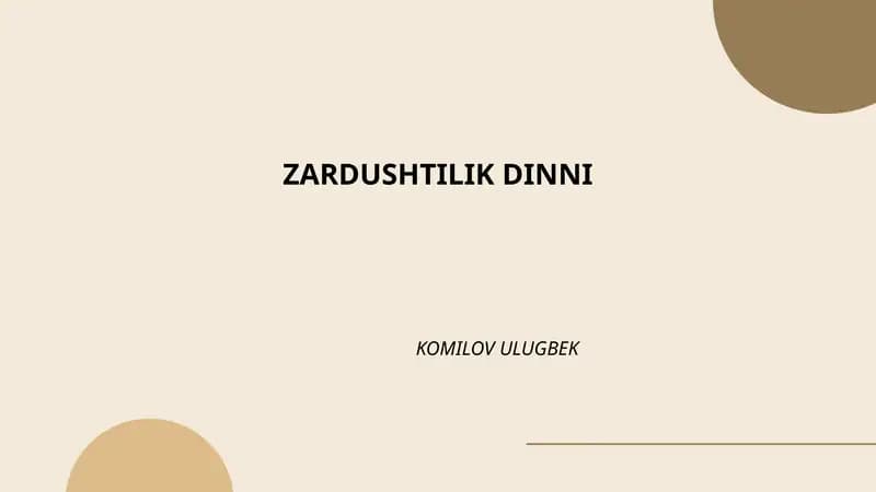 ZARDUSHTILIK DINNI