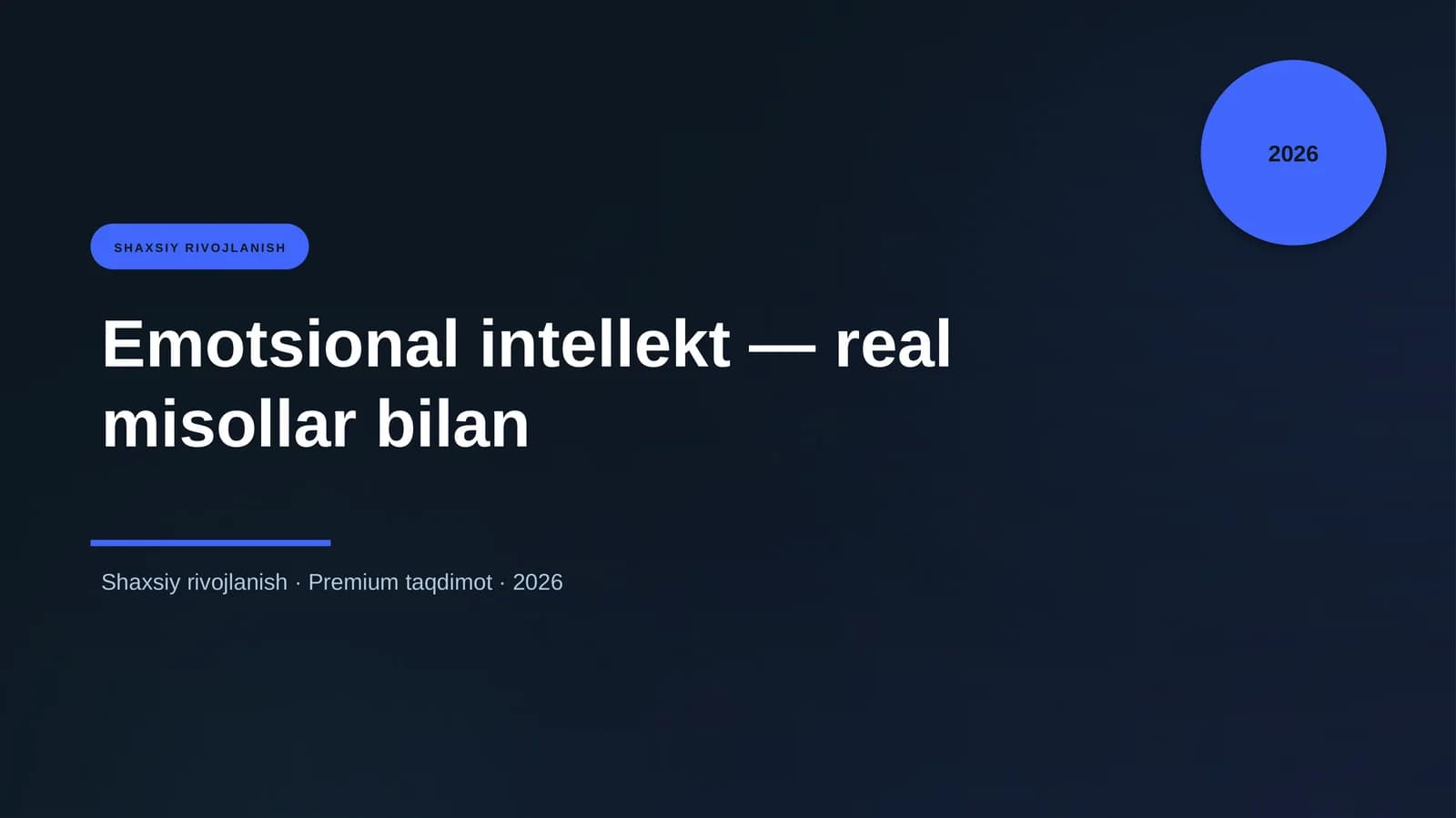 Emotsional intellekt — real misollar bilan