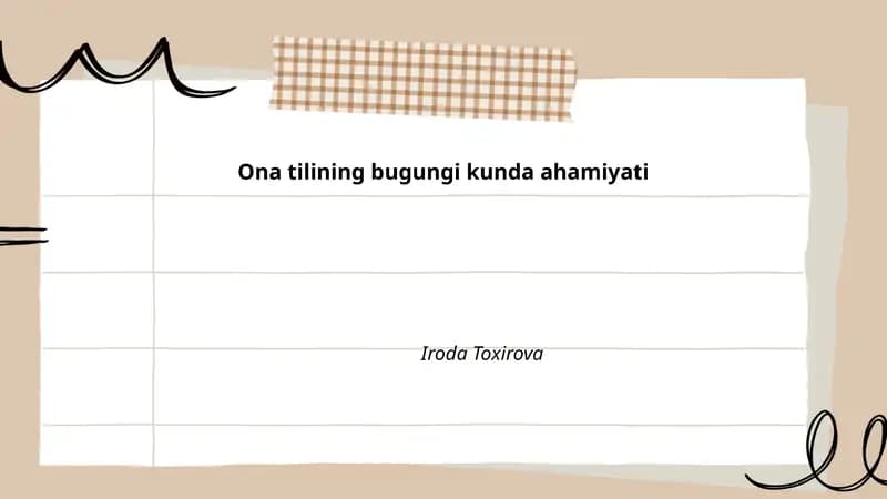 Ona tilining bugungi kunda ahamiyati