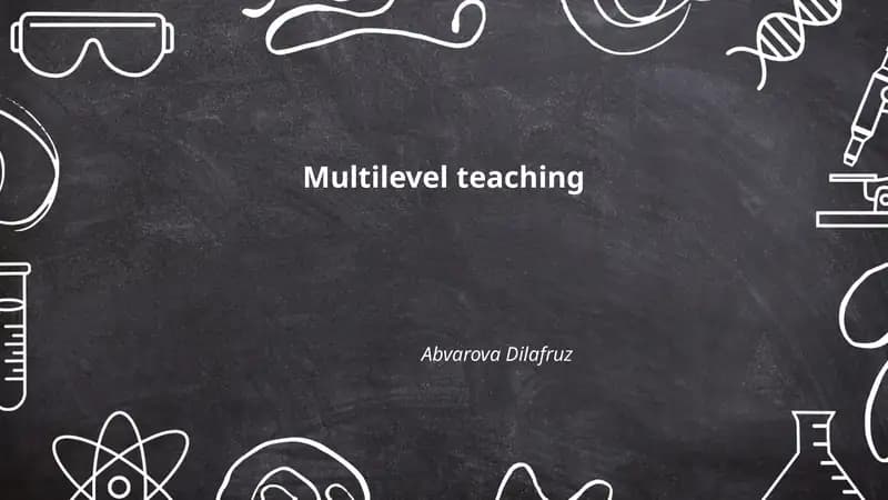 Multilevel teaching