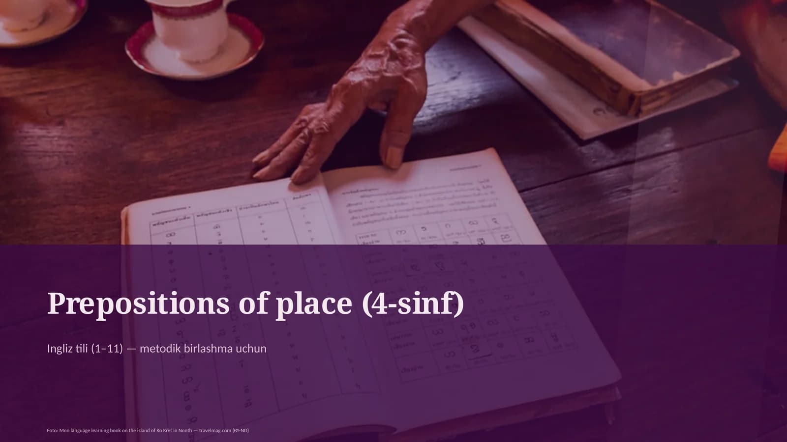 Prepositions of place (4-sinf)