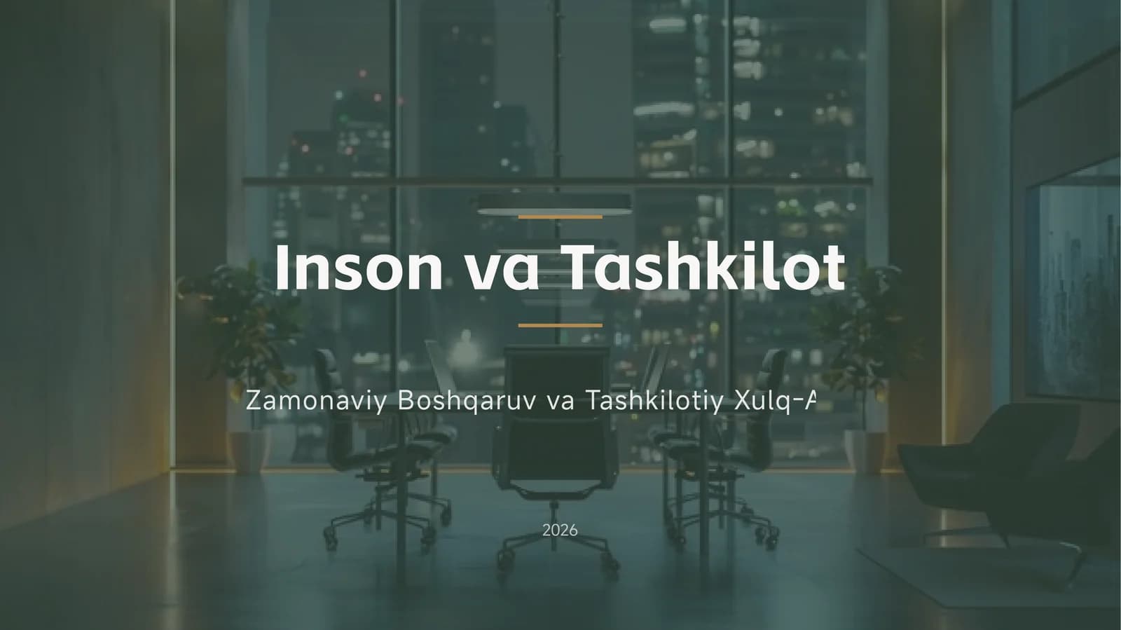 Inson va Tashkilot