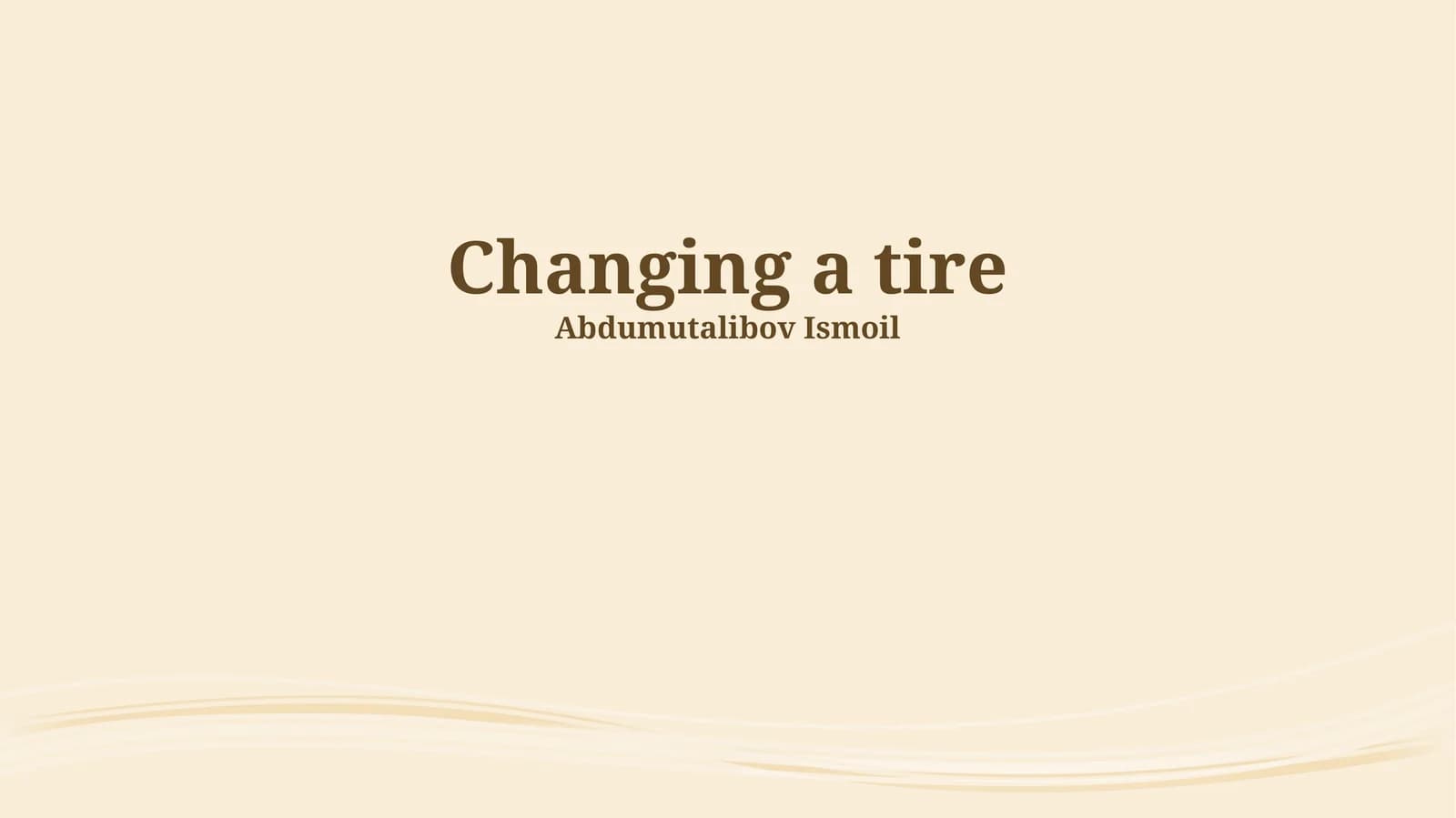 Changing a tire