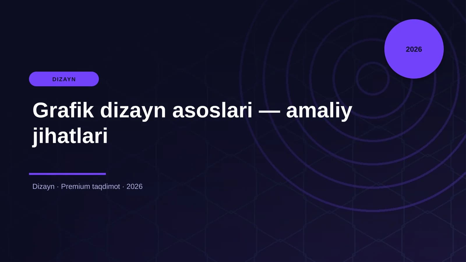 Grafik dizayn asoslari — amaliy jihatlari