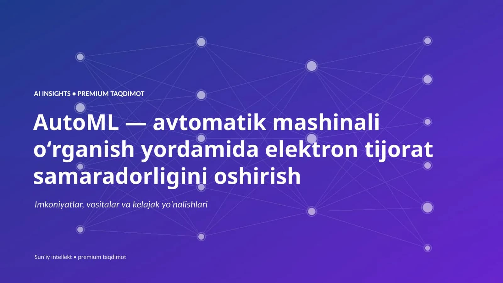 AI INSIGHTS • PREMIUM TAQDIMOT