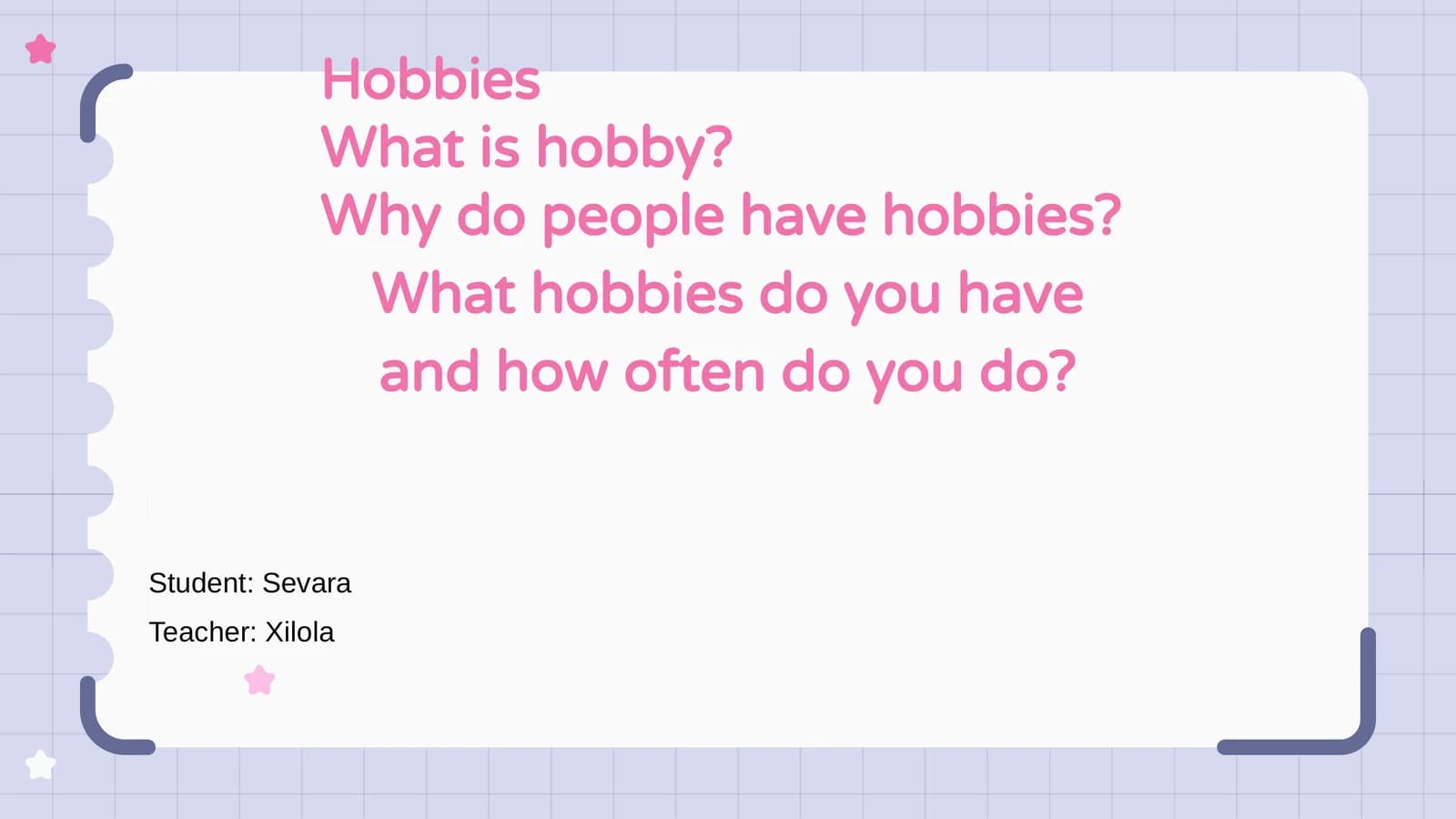 Introduction to Hobbies