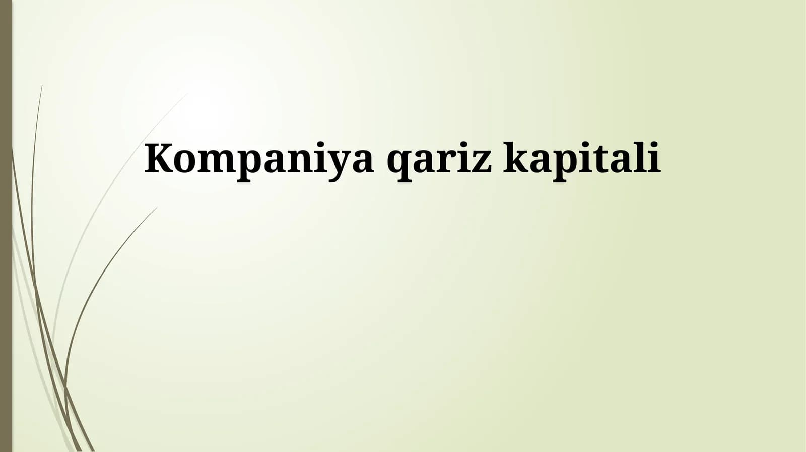 Kompaniya qariz kapitali