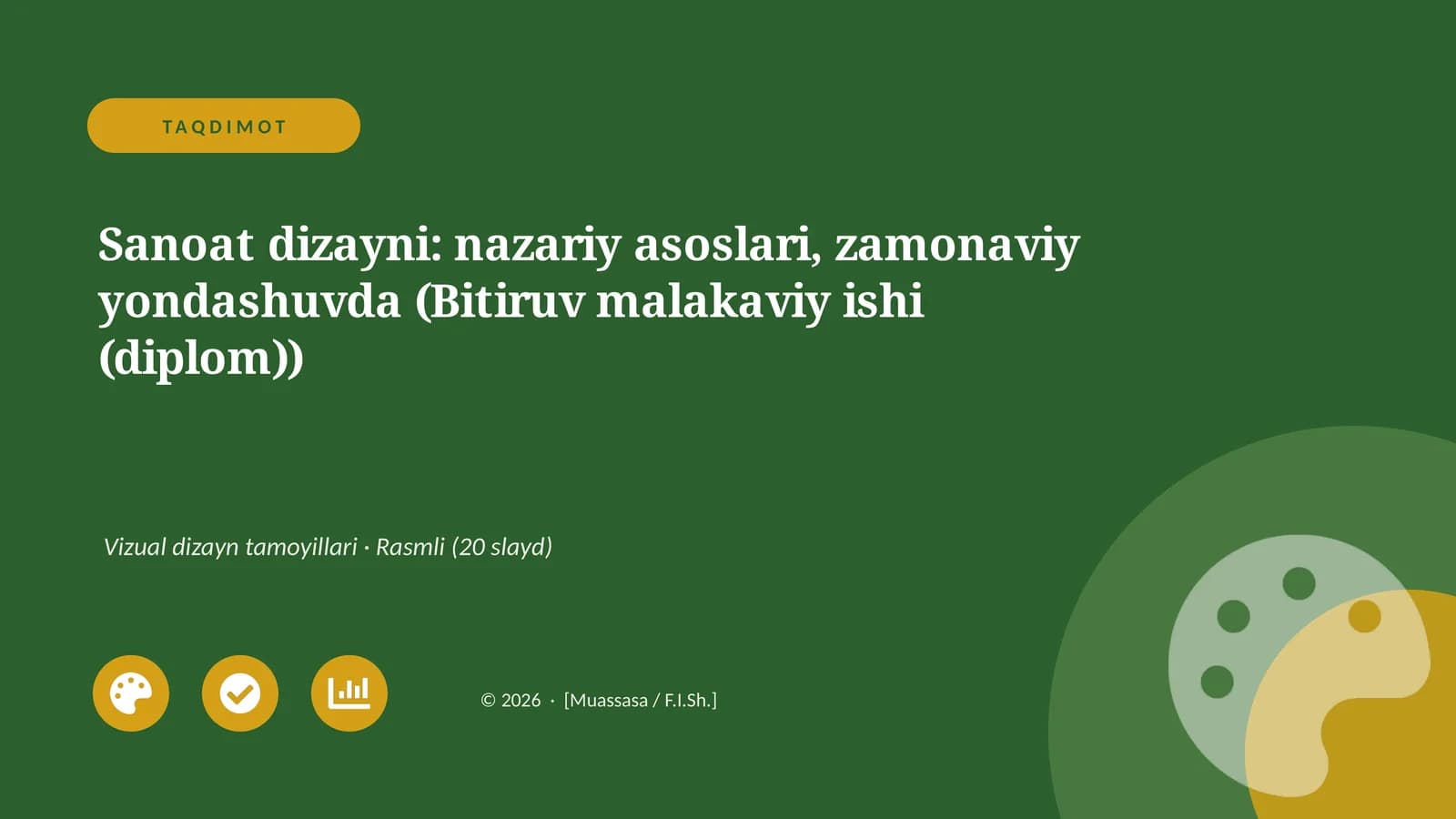 Sanoat dizayni: nazariy asoslari, zamonaviy yondashuvda (Bitiruv malakaviy ishi)