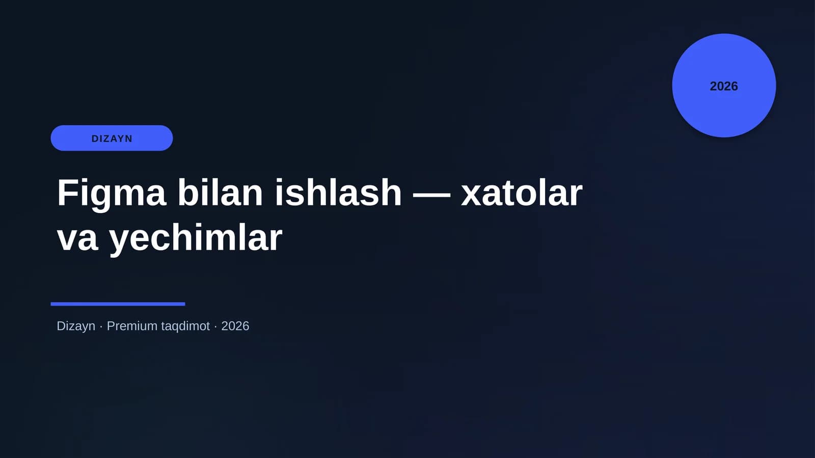 Figma bilan ishlash — xatolar va yechimlar