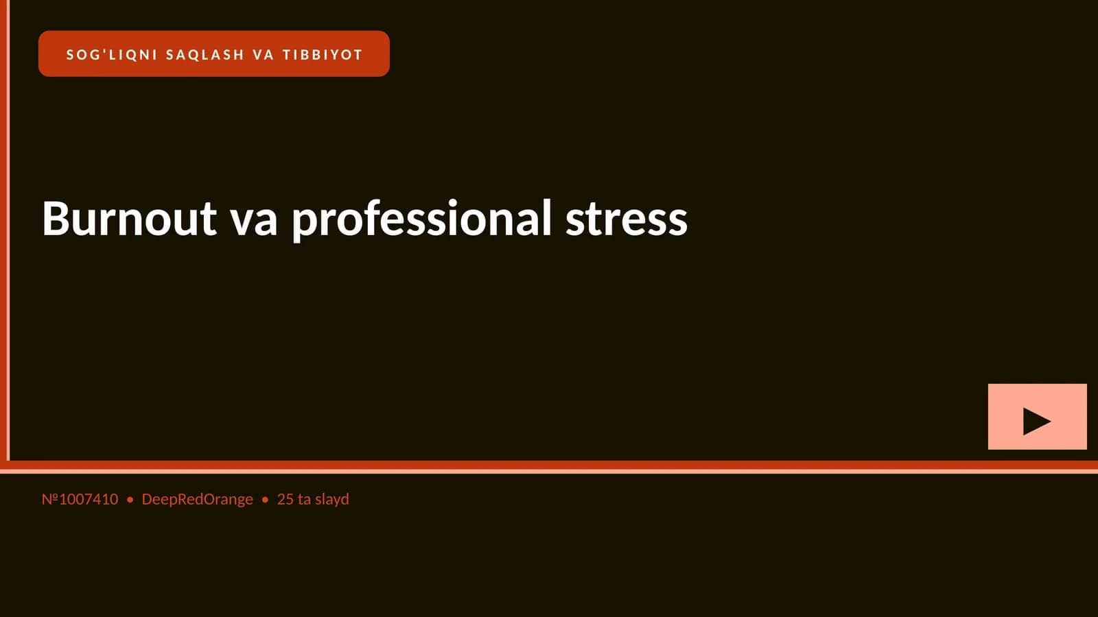Burnout va professional stress