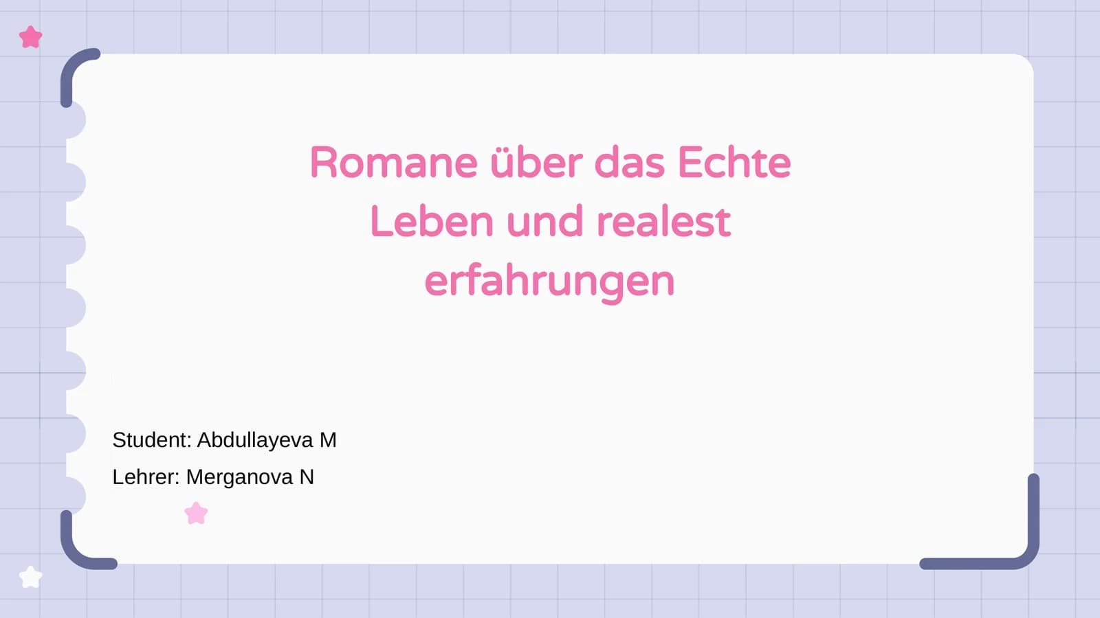 Romane über das echte Leben
