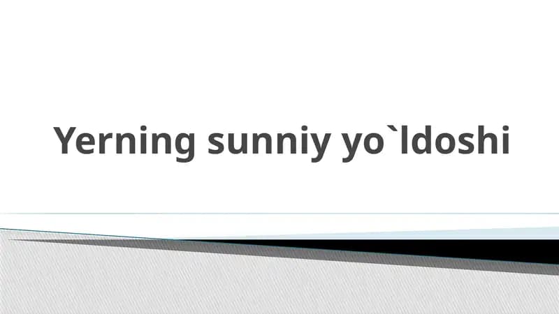 Yerning suniy yo'ldoshi prezentatsiya