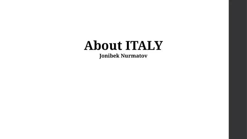 About ITALY
