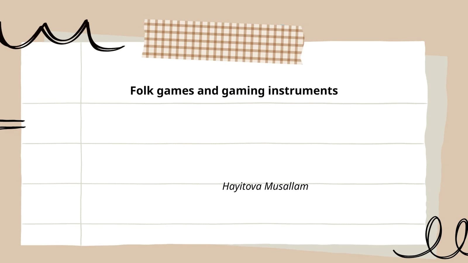 Folk games and gaming instruments