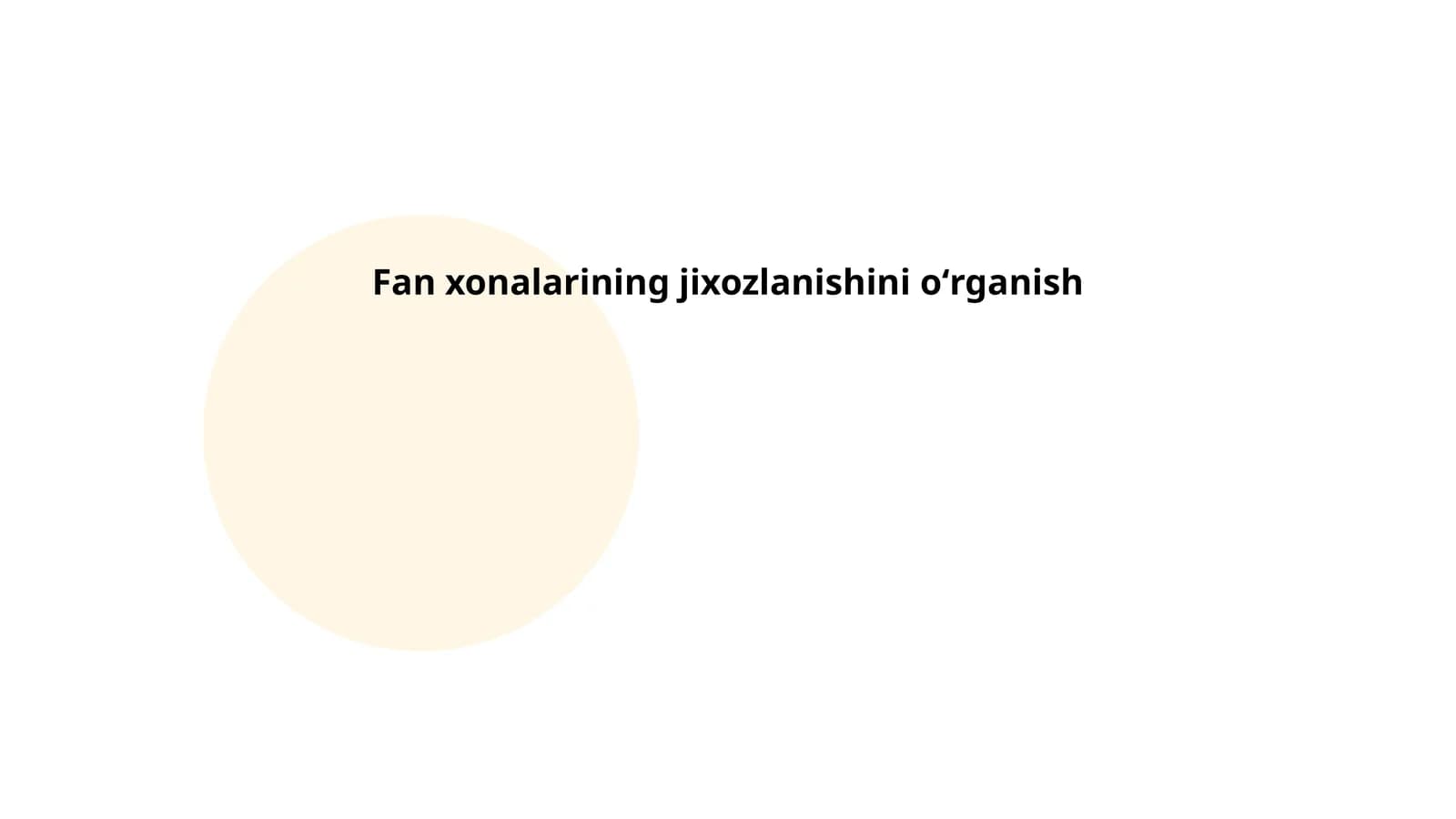 Fan xonalarining mebel jihozlari