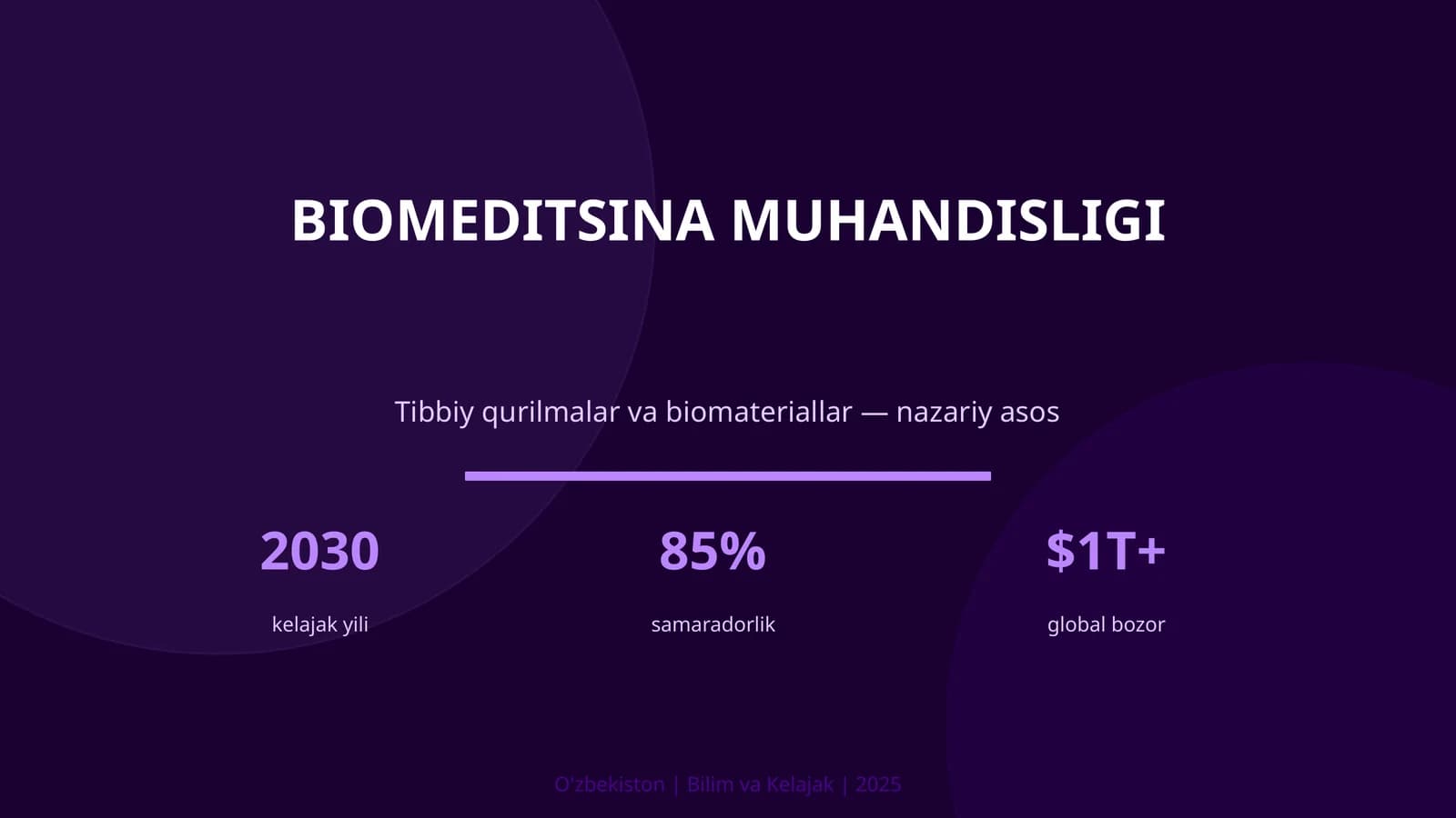 BIOMEDITSINA MUHANDISLIGI