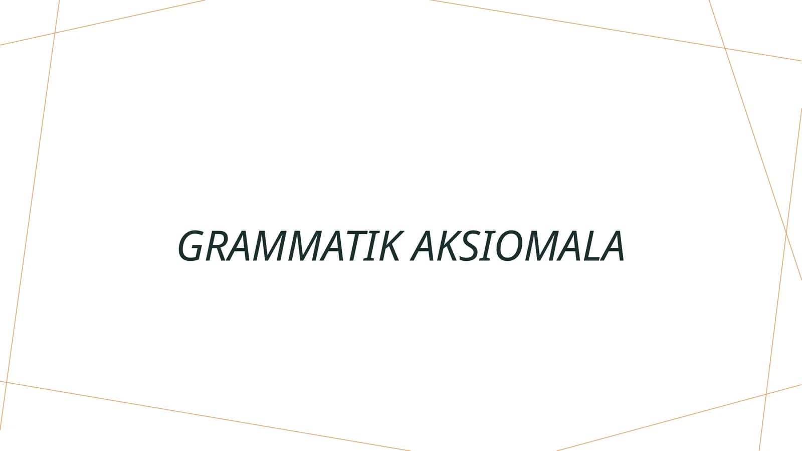 Grammatikaksiomalar