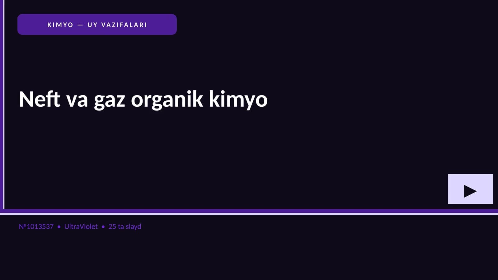 Neft va gaz organik kimyo