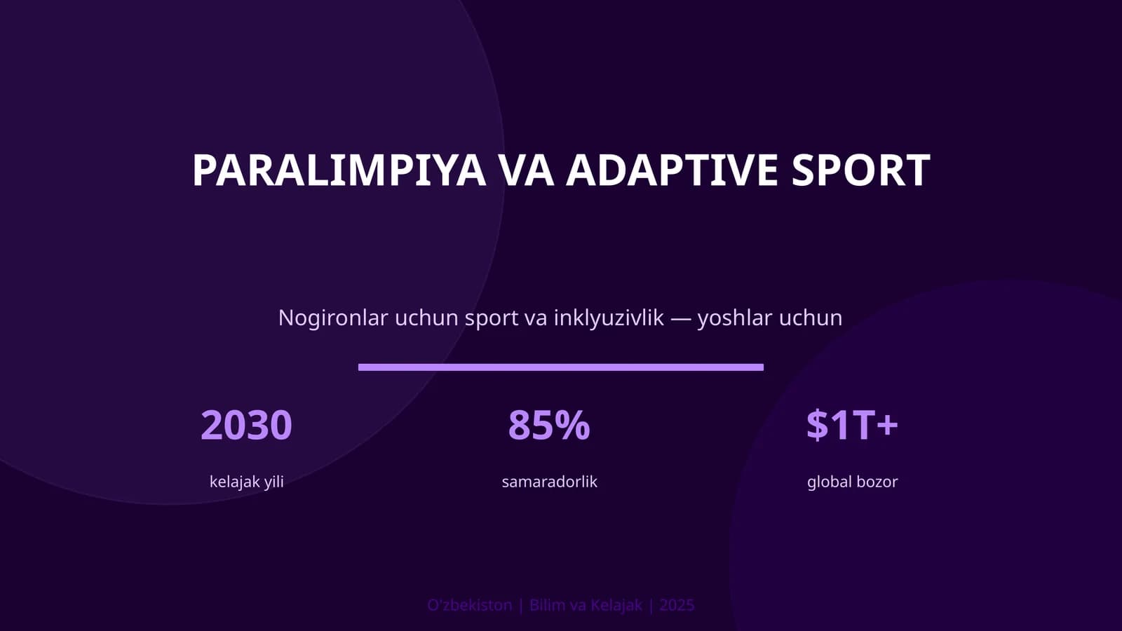 Paralimpiya va adaptive sport