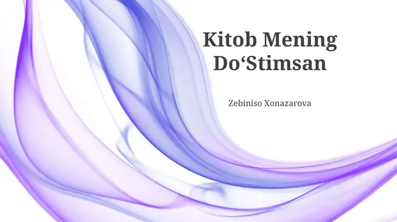 Kitob Mening Do'stim