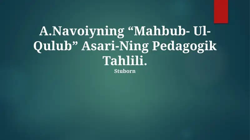 Mahbub-ul-qulub